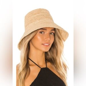 Janessa Leone Beige Straw Hat
